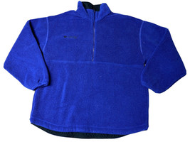 Vtg Columbia USA Made Women’s 1/4 Zip Fleece Royal Blue Purple Pullover Sz M - £18.71 GBP