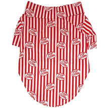 Striped Hawaiian Dog Camp Shirt with Popcorn Box Print Sizes XXS - 2XL - £12.46 GBP