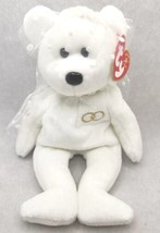 2001 Ty Beanie Baby &quot;Mrs.&quot; Retired White Wedding Bear BB22 - £10.23 GBP