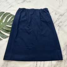 Pendleton Womens Vintage Pencil Skirt Size XL Navy Blue Wool Pockets Academia - £25.80 GBP