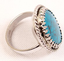 Whiting and Davis Ring Vintage Jewelry Blue Stone with Veins VGC - £33.08 GBP