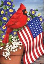  Cardinal Glory American Flag Cross Stitch Pattern***LOOK***  - $2.95