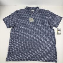 PGA Tour Men's Refreshments Short Sleeve Printed Polo Shirt Blue Indigo-2XL - $24.99