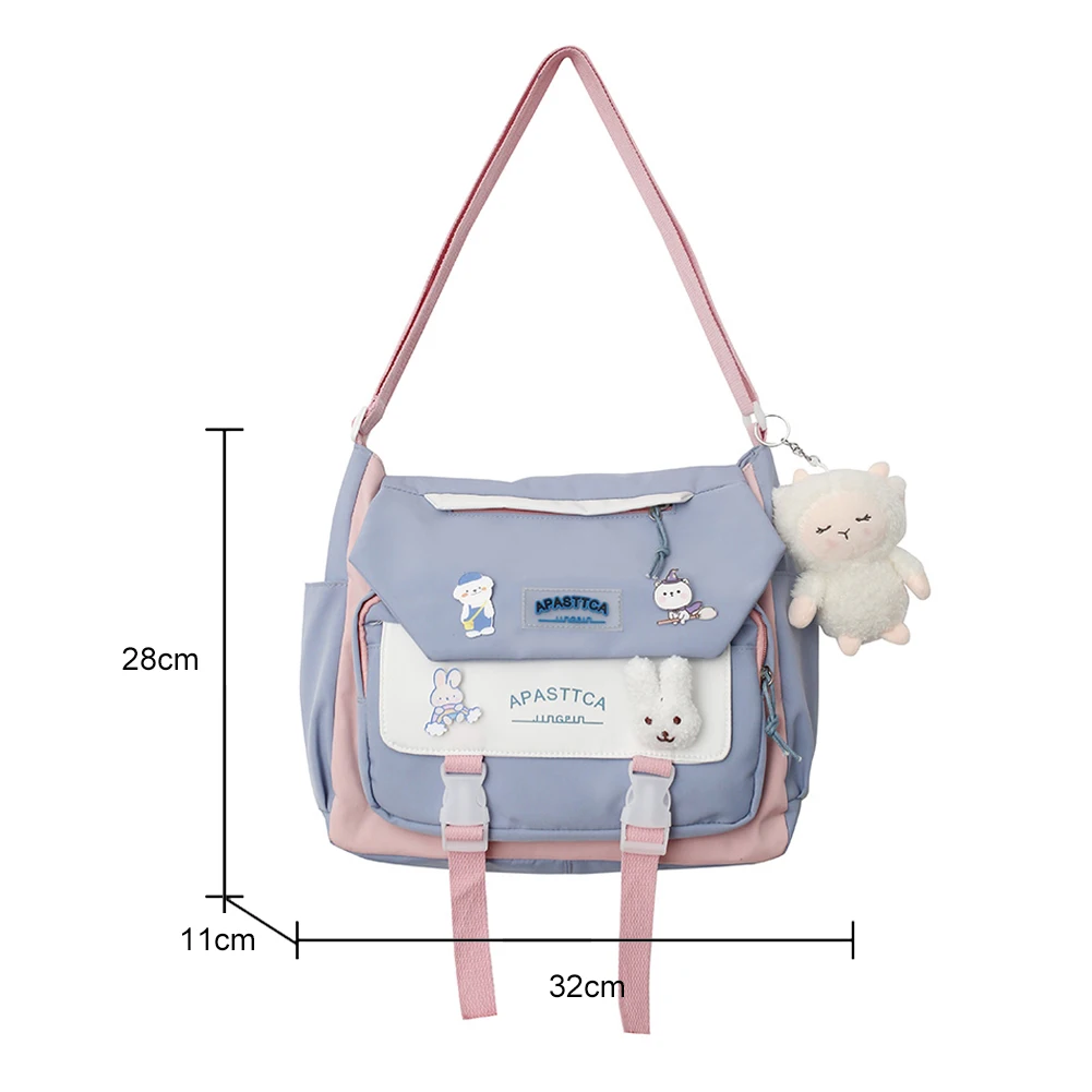 Fashion Girls Student Messenger Bags College Style Large Capacity Handbags Kawai - £51.14 GBP