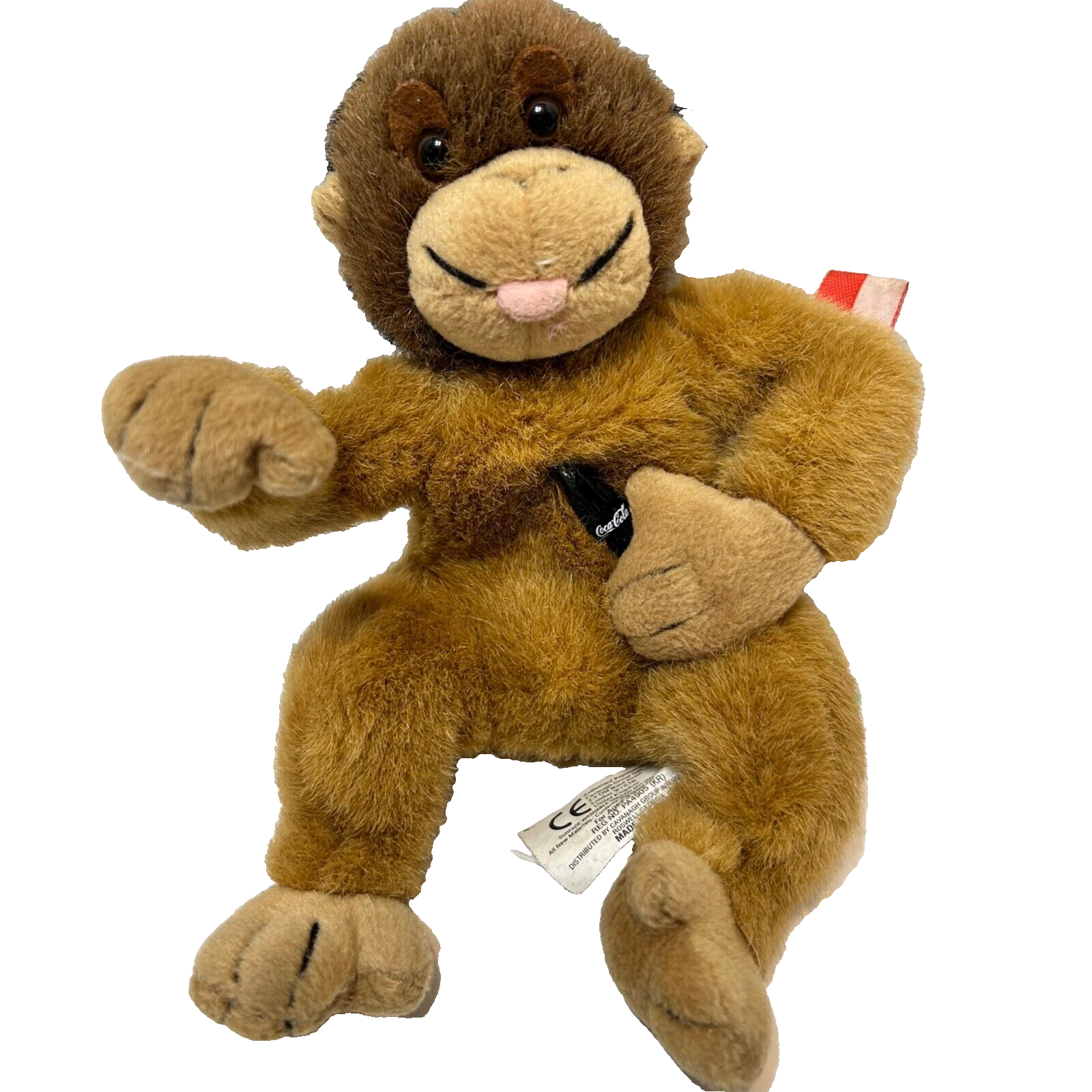 Primary image for Vintage 1999 Coca Cola Plush Chimpanzee Monkey Stuffed Animal Cola Bottle 8"