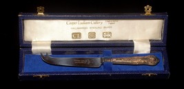 Minty Vintage English Cooper Ludlam Sterling Silver Cheese Knife W/VELVET Case - £30.88 GBP