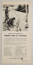 1956 Print Ad Bell Telephone System Hunters in Snow Look at Tracks - £10.58 GBP