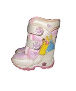 Disney Princess Toddler Girls Sneakers Boots Size 5 Polka Dot Flowers Pi... - £11.94 GBP