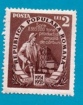 Used Romania Stamp (1951) 2L Five Year Plan - Scott #800 - $1.95