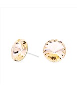 10mm Champagne Swarovski Earrings | Round Crystal Earrings | Minimalist ... - €19,07 EUR