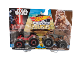 NEW SEALED Hot Wheels Monster Trucks Demolition Doubles Darth Vader vs Chewbacca - £23.34 GBP