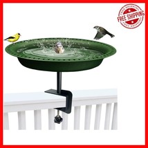 Oblong Bird Bath with Heavy Duty Clamp - Ideal for Outdoor Gardens - $35.63