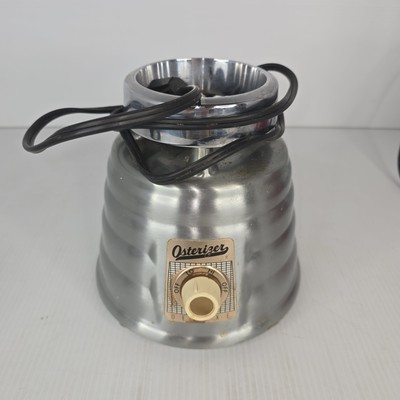 Vtg John Oster Osterizer Model 403 Blender Mixer Satin Chrome Drive Moto... - $39.64