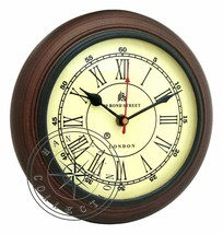 Antique Bond Street London Style 8&quot; Wooden Wall Clock Nautical Home/Office Decor - £62.42 GBP