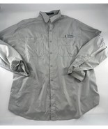 Columbia Tamiami Shirt Mens Extra Large Light Gray Long Sleeve Button Fi... - $21.04 CAD