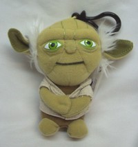 Star Wars Yoda 4&quot; Plush Stuffed Animal Keychain Clip Toy 2013 - £11.87 GBP
