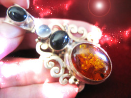 HAUNTED NECKLACE 7 MASTER CEREMONIES ILLUMINATED MASTERS MAGICK 925 7 SCHOLARS  - $505.77