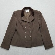 Kasper Blazer Jacket Womens 8 Brown Pockets Buttons - $14.96