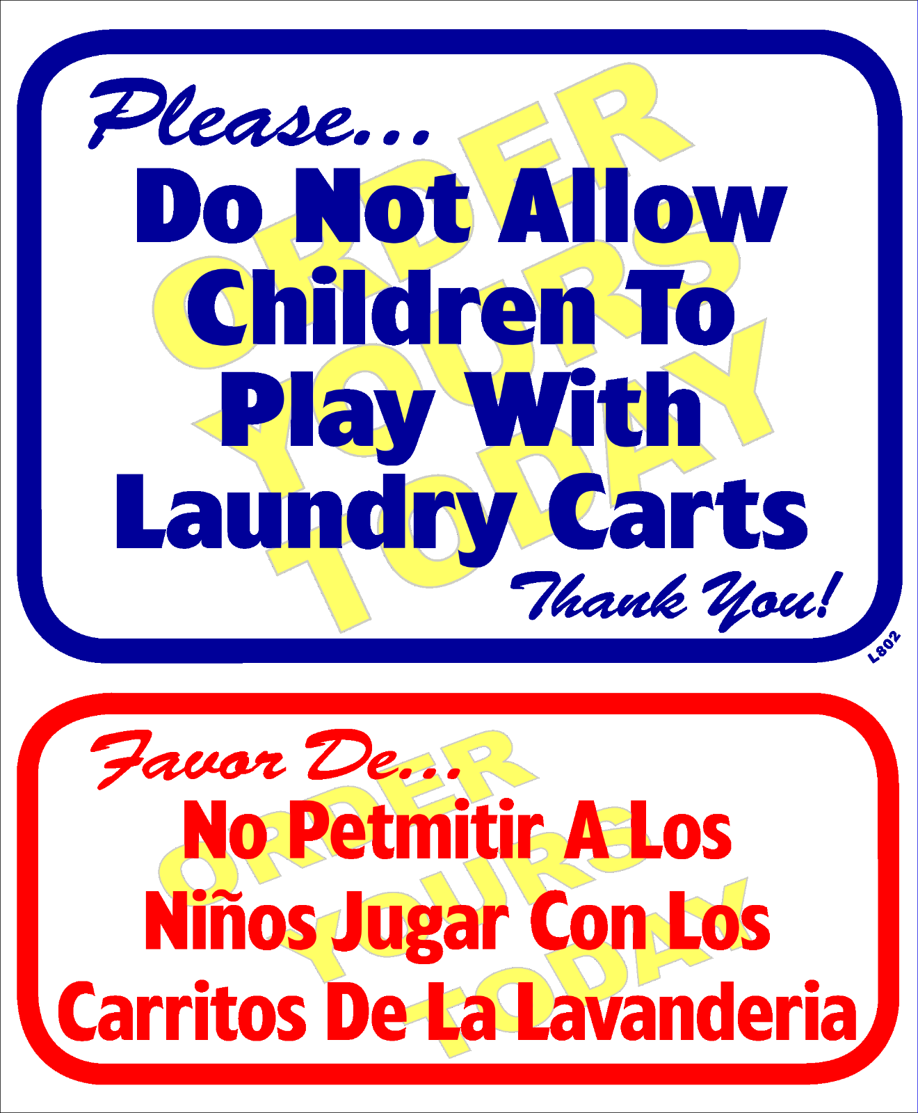 “Please…Do Not Allow Children To Play With Laundry Carts Thank You!” “Fa... - $35.57