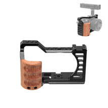 For Sony Alpha 7C / ILCE-7C / A7C PULUZ Wood Handle Metal Camera Cage Stabilizer - £35.58 GBP