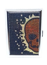 RYO Metal Brown Skull Handcrafted Stones 100s Size Cigarette Case - £7.63 GBP