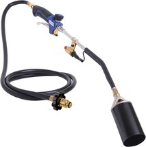 Propane Torch Kit With A Heavy-Duty Weed Burner From Flame, In Blue And Black. - £44.73 GBP