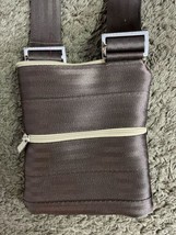 Maggie Bags Seatbelt Bag Crossbody Purse Brown Zippers Colorful Adjusts - $29.95