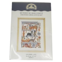 DMC Counted Cross Stitch Kit Les Chats Cats 11.75x9 inches Mouline XC0391-A - £18.20 GBP
