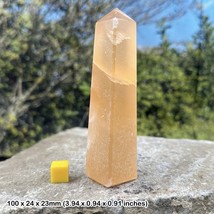 Orange Selenite Tower - Genuine Spiritual Healing Crystal Mineral Stone - $16.99