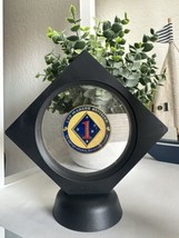 Us Marine Corps - 1st Marine Division Challenge Coin With 3D Display Case - £15.56 GBP