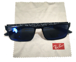 RAY-BAN RB8415 2848 Carbon Tech Black Eyeglass Frames Men’s 55-17-145 w/Case - £136.68 GBP