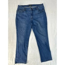 LEE Blue Jeans Relaxed Fit Straight Leg Plus Size 18 (38x31) Stretch High-Rise - $14.84