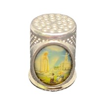 Sewing thimble, sewing thimble, dé à coudre, vintage Our Lady of Fátima - $129.02 MXN
