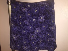 Women&#39;s EP PRO GOLF SKORT BLACK W/LILAC &amp; PURPLE FLOWERS SZ 2 - £19.41 GBP