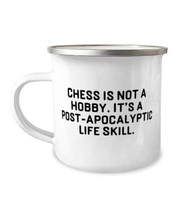 Cute Chess 12oz Camper Mug, Chess is not a Hobby. It&#39;s a Post-apocalyptic Life S - £12.78 GBP