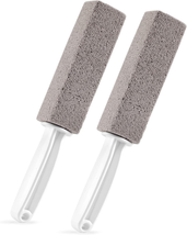 Pumice Stone for Toilet Bowl Cleaning with Handle 2 Pack, Scouring Stick Remove  - £12.45 GBP