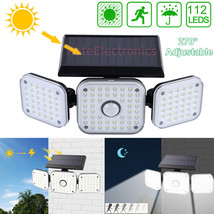 Solar Power PIR Motion Sensor Outdoor LED Security Light 112 LED Garden ... - £29.09 GBP