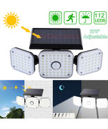 Solar Power PIR Motion Sensor Outdoor LED Security Light 112 LED Garden ... - £29.55 GBP