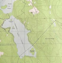 Map Brewer Lake Maine USGS 1982 Topographic Geological 1:24000 27x22&quot; TO... - €16,73 EUR