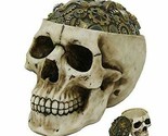 Steampunk Ion Day of The Dead Ossuary Evil Grinning Skull Decorative Sta... - $38.99