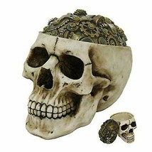 Steampunk Ion Day of The Dead Ossuary Evil Grinning Skull Decorative Sta... - $731.88 MXN