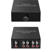 4-Port Bi-Directional Audio Switcher, 4-Way Stereo L/R Sound Channel 1 In 4 Out  - £72.41 GBP