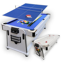 7FT Multi Games Billiards Blue Air Hockey + Table Tennis + Table Top – P... - £1,807.83 GBP