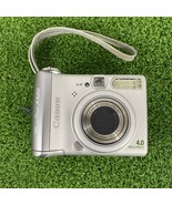 Canon PowerShot A520 4.0MP Digital Camera Silver - £74.53 GBP