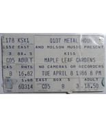 Kiss 1986 Vintage Ticket Stub Toronto Maple Leaf Gardens Q107 Metal Hour... - $19.50