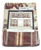 Bijoux Tier Pair 60 x 36&quot; Jacobean Red Multi Cotton Blend Richloom J.C. ... - $31.68