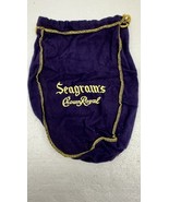 Seagram&#39;s Crown Royal Purple Felt Bag Gold Stitching Drawstring 9&quot; Medium - $13.85 CAD