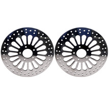 2x 11.8&quot; 300mm Polished Front Brake Rotor Disc Disk Stainless Steel - £61.51 GBP