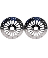 2x 11.8&quot; 300mm Polished Front Brake Rotor Disc Disk Stainless Steel - £61.07 GBP