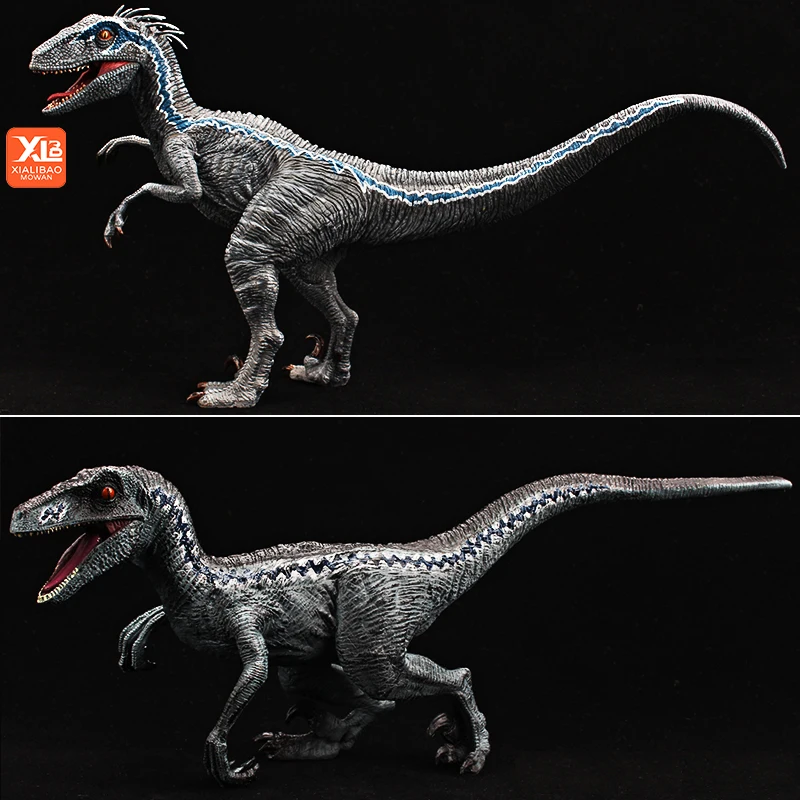 Jurassic Large Dinosaur Simulation Figurines Velociraptor  Animal Model Action - £16.54 GBP+